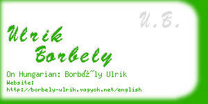 ulrik borbely business card
